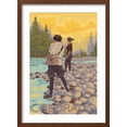 thumbnail image 2 of Art.com Women Fly Fishing - Colorado Art Print by Lantern Press, Brown Frame Wall Art, 17" x 23", 2 of 5