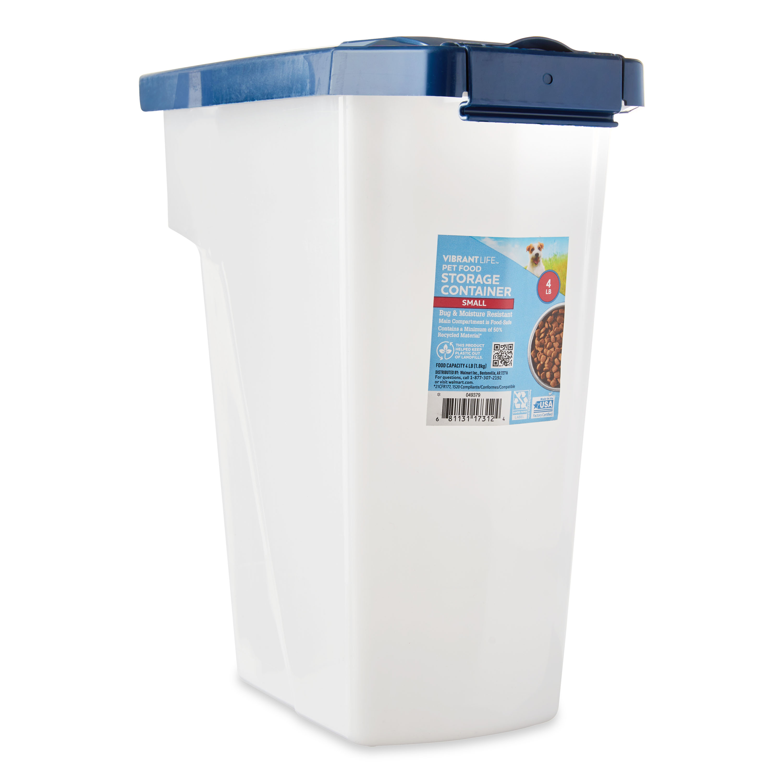 Vibrant Life Pet Food Storage Container, Small, 4 lb Capacity