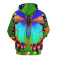 thumbnail image 3 of Vibrant Butterfly Wings Print 3d Sweatshirts Hoodie Fashion Casual Personality Men's Women Street Hoodie Pullovers Long Sleeve Comfortable Top, 3 of 6