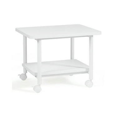 Spaco Under Desk Printer Stand with 360° Swivel Casters-White, Office Furniture, Portable Desk for Home and Office