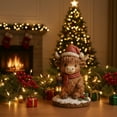 thumbnail image 5 of hengsof Cute Glowing Upland Cow Christmas Ornament Decorative Figurine for Home Courtyards Living Room Festive Perfect for Christmas, 5 of 9