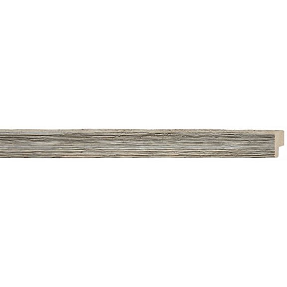 Picture Frame Moulding (Wood) 18Ft Bundle - Distressed/Aged Contrast Grey Finish - 1" Width - 1/2"