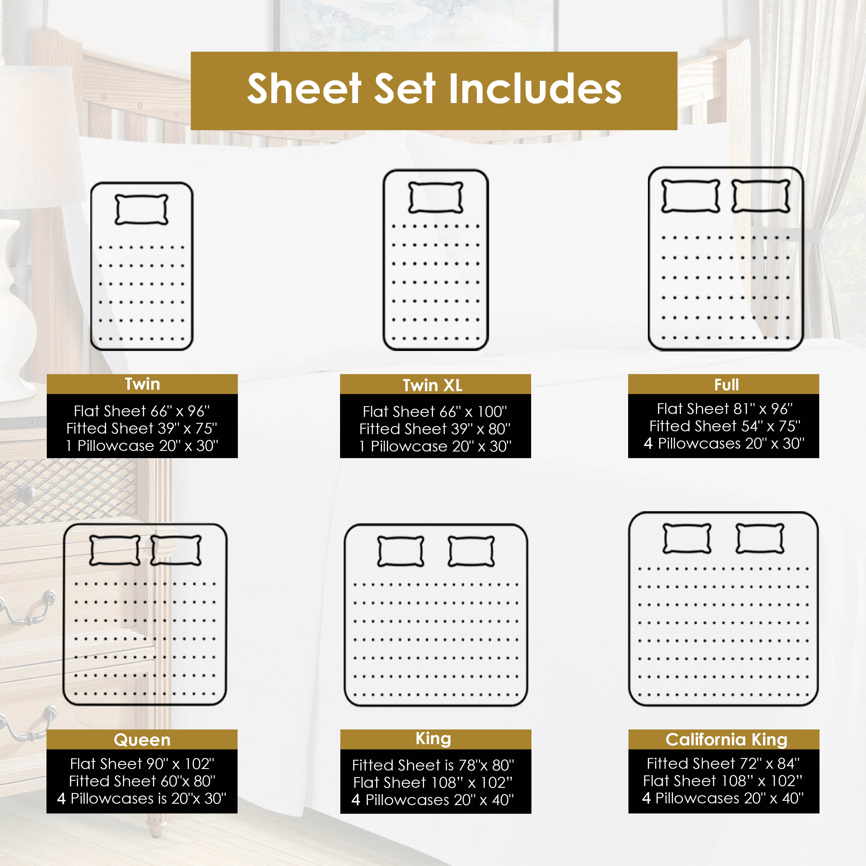 Superior 1000 Thread Count 4-Piece Cresswell Cotton-Blend Deep Pocket Sheet Set - image 5 of 5