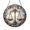 Acrylic 3.5 Inch, variant on Libra Scales Astrology Glass Suncatcher Window Decor, Round Floral Cosmic Art Ornament for Zodiac Lovers