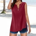 thumbnail image 2 of Chaleco de lino de color liso para mujer: informal y elegante, ajuste holgado, transpirable, tallas S-XXL, contorno de pecho 98-122 cm., 2 of 5