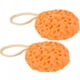 thumbnail image 3 of Esponja de baño para bebé, 2 uds., frotador corporal suave para baño, ducha infantil, bola de baño espumosa, color naranja, 3 of 5