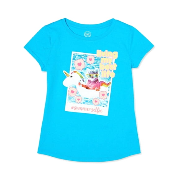 Living My Best Life #summerselfie Girls T-shirt - size LG (10/12)