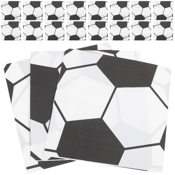 ELAYARD Football Paper Napkin Lunch Napkin Multi Colored Safe to Use for Wedding 100Pcs for Fan Gear