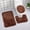 Coffee, variant on 3-Piece Solid Color Bathroom Rug Set | Non-Slip PVC Backing | Super Absorbent Polyester Mat | Includes Tub, Toilet & Sink Covers | Machine Washable