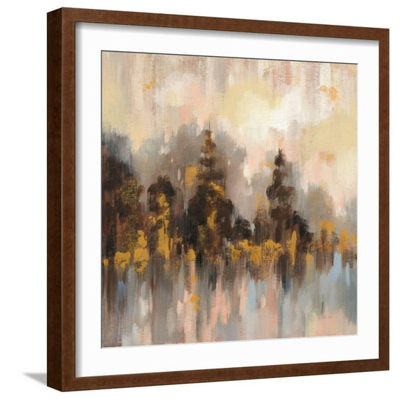 Art.com Blushing Forest II Art Print by Silvia Vassileva, Brown Frame Wall Art, 21" x 21"