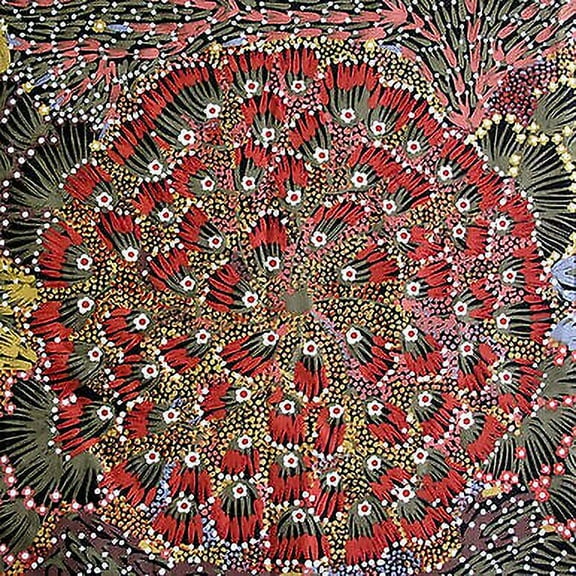 Bush Banana  Australian Aboriginal  Cotton Fabric by M S Textiles