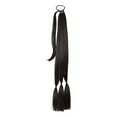 thumbnail image 3 of Extensión de larga, fibra de alta temperatura recta con lazo para el cabello Extensiones de cabello para pieza de cabello Marrón Negro Salvador Extensión de cola de caballo, 3 of 8