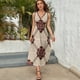 thumbnail image 5 of Vestido De Noche De Lujo Sin Mangas Para Mujer, Geometric Grid Vestido De Fiesta, 5 of 5