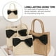 thumbnail image 5 of BRIGHTFUFU Bolsa de playa tejida a mano bolso de compras tejido Bolso de bolso Bownot Bag For Girl, 5 of 8