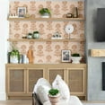 thumbnail image 4 of S4Sassy Peel & Stick Vinyl Wallpaper, Ethnic Bloom Print Wall Paper Contact Paper Waterproof- Beige, 25"x60", Removable Asian Style Textured Covering for in Bedrooms & Living, Renter Spaces, Cabinets, 4 of 7