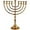 Antique Gold, variant on Extra Large Traditional Chanukah Menorah use with Shabbat Candles or Oil Cups Antique Looking Hanukkah Minorah, for Shul, Synagogue, Temple 21" Tall - Zion Judaica