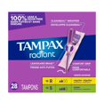 thumbnail image 3 of Tampax Radiant Tampons Multipack, with LeakGuard Braid, Regular/Super Absorbency, Unscented, 3 of 24