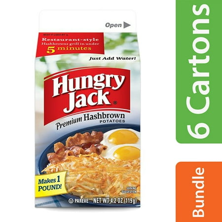 (6 Pack) Hungry Jack Premium Hashbrown Potatoes, 4.2 (Best Frozen Hash Browns Brand)