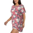 thumbnail image 5 of Sigee Rose Flowers for Sleepwear Casual Pjs with Pockets Women's Pajamas Sets Shorts 2 Piece Short Sleeve Lounge Sets 4X-Large, 5 of 9