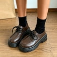 thumbnail image 7 of Shoes for Women Lace-Up Comfortable Shoes for Office Daily Wear Women's Leather Block Heel Round Toe Business Work Dress Shoes, 7 of 7