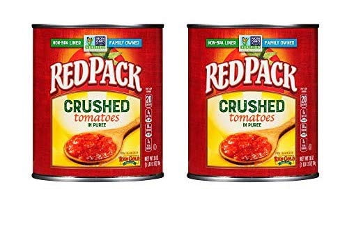 Redpack Crushed Tomatoes in Puree, Kosher and Gluten Free, 28 Ounce Cans, 2-Pack…