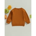thumbnail image 4 of Bagilaanoe Toddler Baby Girl Boy Halloween Sweatshirt Long Sleeve Letter Print Pullover 1T 2T 3T 4T 5T 6T Kids Fall Loose Tee Tops, 4 of 8