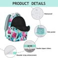 thumbnail image 3 of Floral and Hummingbird Illustration School Backpack Multifunctional Students Backpack with Watercolor Flower Pattern and Adjustable Straps, 3 of 6