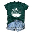 thumbnail image 5 of Mountain Graphic Tees for Women Summer Short Sleeve Crewneck Casual Adventure Travel Camping T Shirts, 5 of 5