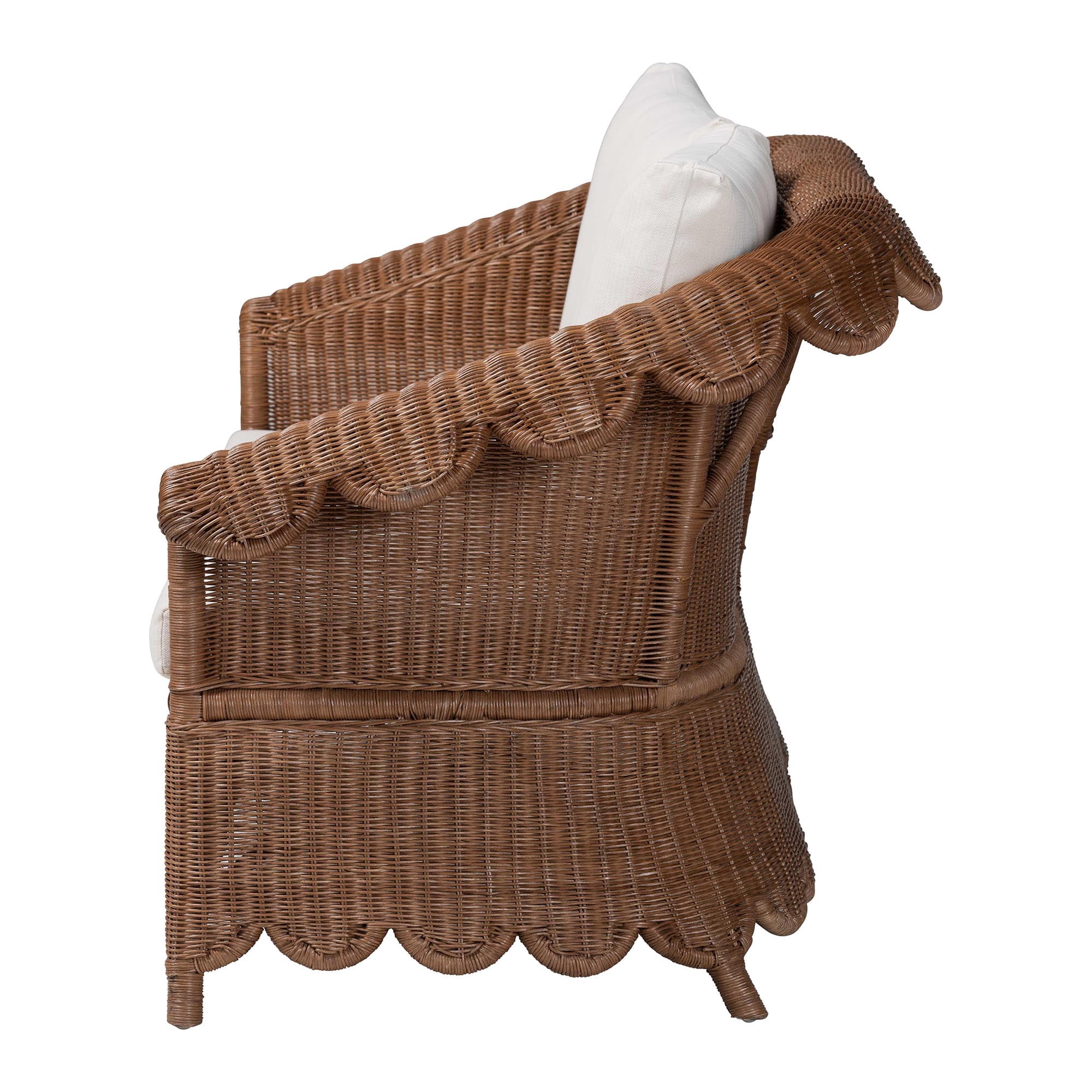 bali & pari Detta Boho Loveseat, Peanut Brown
