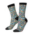 thumbnail image 2 of Uemuo Foxes and Birds in Forest Pattern Women's Crew Socks, Soft Durable Breathable Moisture-Wicking with Odor Control Cotton socks, 2 of 9