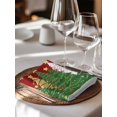 thumbnail image 6 of Red Christmas Tree Cloth Napkins Set of 4 Reusable Dinner Napkins, Green Xmas Tree Snowflake Stars Winter Cocktail Napkin Washable Table Napkins for Wedding/Holiday Party/Baby Shower 20"x20", 6 of 7