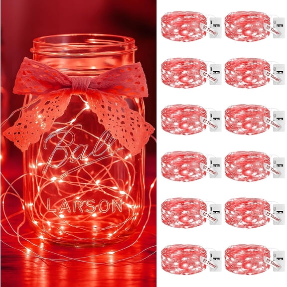 Fairy Lights, 7ft 20 LED Battery Operated String Lights with Timer, 3 Modes, Twinkle Lights for Christmas Trees Wreath Party DIY Mason Jars Bottles Decor