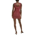 thumbnail image 2 of Endless Rose womens  Tweed Wool-Blend Mini Dress, l, Red, 2 of 3