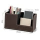 thumbnail image 2 of Caja de pañuelos de cuero, carrito de Control remoto rectangular y multifunción, organizador de escritorio, almacenamiento, 2 of 5