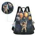 thumbnail image 5 of FORMRS Women's Travel Backpack Purse Anti-Theft Hidden Pockets Casual Shoulder Bag, Watercolor Astronaut, 5 of 7