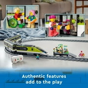 LEGO City Express Passenger Train Set, 60337 Remote Controlled Toy, Gifts for Kids, Boys & Girls with Working Headlights, 2 Coaches and 24 Track Pieces