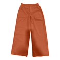 thumbnail image 4 of Women Pants Thin Breathable Linen Pants High Waisted Loose Fit Solid Spring Summer Trousers Light Pink XS, 4 of 5