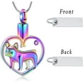 thumbnail image 3 of Bulldog Cremation Jewelry Urn Necklace for Ashes for Pet Heart Memorial Ash Jewelry Keepsake Pendant for Bulldog Dog's Ashes with Filling Kit, 3 of 7
