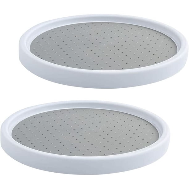 Plato giratorio de plástico para especias, 2 piezas de almacenamiento redondo para platos giratorios de especias, bandeja giratoria para estante de especias, plato giratorio para armario de cocina pa JAMW Sencillez