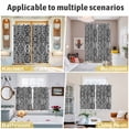 thumbnail image 5 of Black Morocco Kitchen Curtains Window Panels, Traditional Tribal Abstract Geometric Art Insulated Window Treatment Curtain, Grommet Curtains for Bedroom/Living Room/Bathroom, 2 Piece 42"Wx54"L, 5 of 8