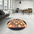 thumbnail image 4 of Ahgly Company Machine Washable Indoor Rectangle Abstract Vermilion Red Area Rugs, 7' x 10', 4 of 7