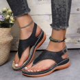 thumbnail image 2 of Sandalias ortopédicas para mujer, chanclas planas informales, zapatos de cuña baja para mujer, talla, 2 of 5