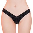 thumbnail image 1 of Lefu Culottes Léopard pour Femmes String Sexy Imprimé Serpent Huile Brillant String Sexy, 1 of 5