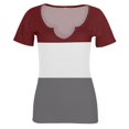 thumbnail image 4 of Hauts d'Été Grande Taille pour Femmes, Mode Décontractée pour Femmes, T-shirt à Manches Courtes Imprimé Col en V Ample, Chandail-Over, T-shirt Col en V pour Femmes en Liquidation, 4 of 5
