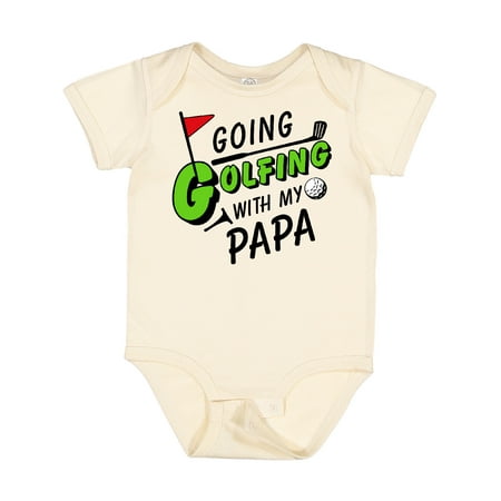 

Inktastic Going Golfing with My Papa- Kids Golf Gift Baby Boy or Baby Girl Bodysuit