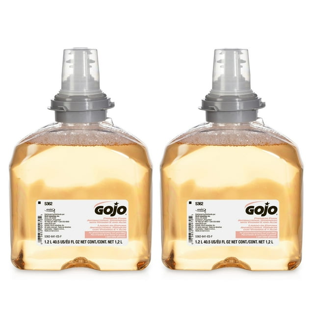 Recambios de jabón en espuma para manos GOJO TFX Premium 1200 ml (paquete de 2)