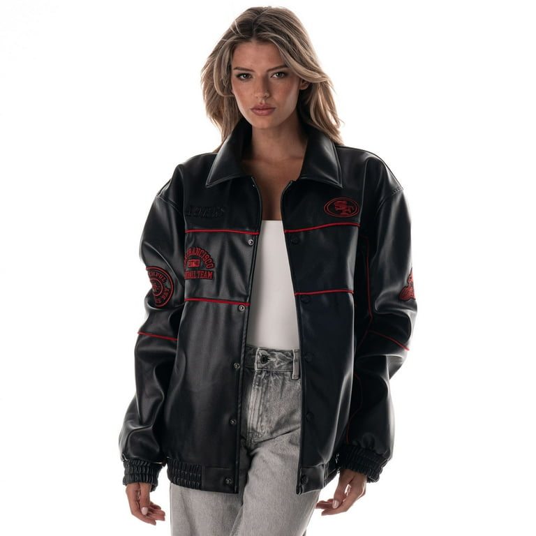 Women's The Wild Collective Black San Francisco 49ers Faux Leather