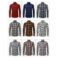 thumbnail image 6 of Men's Brushed Shirt Plaid Shirt Men's Casual Street Stripe Business Casual Long Sleeve Shirt, 6 of 6