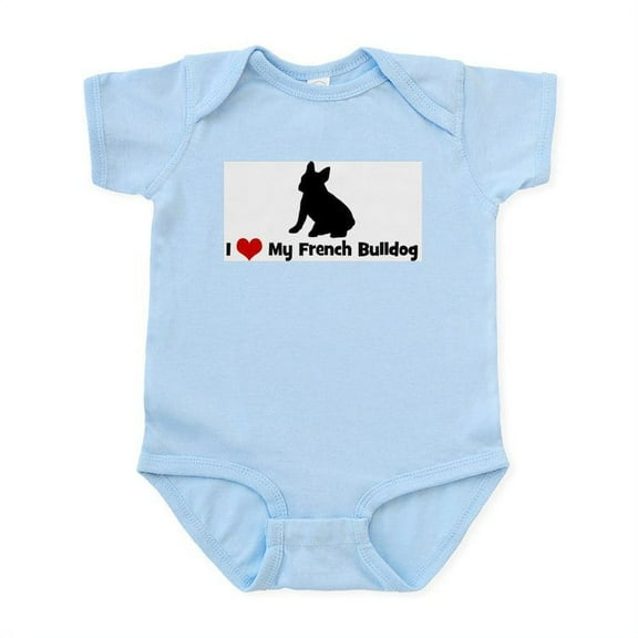 CafePress - I Love My French Bulldog Infant Bodysuit - Baby Light Bodysuit, Size Newborn - 24 Months
