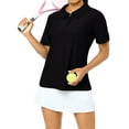 thumbnail image 3 of WomensShirts Short Sleeve Zipper Athletic Golf Shirts Moisture Wicking Sport Tops, 3 of 7